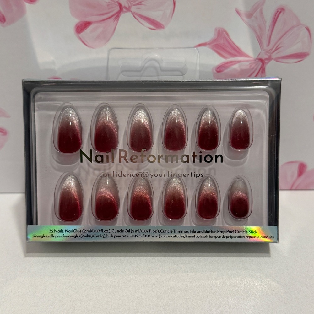 Nail Reformation Press On Nails‎ Brown Ombre Almond Shape 32ct Kit